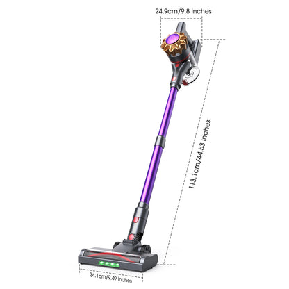 Lubluelu P7 300W/35KPA Cordless Vacuum Cleaner, 30Mins Self-Standing Vacuum Cleaners for Home, Anti-Tangle Stick Vacuum