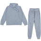 Men's Autumn and Winter New Solid Color Hoodie+pants Two-piece Set Fashionable Casual Sports Set Size S-3XL