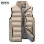 Men's Embroidery Brand High Quality Warm Vest Vest, Autumn and Winter Luxury Fashion Brand, Sleeveless Outdoor Windproof Jacket