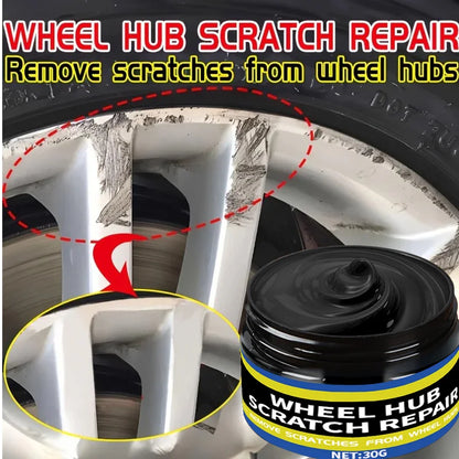 NEW Car Wheel Rim Scratch Refurbishment Paste, Tire Rim Scratch Paint Repair Paste - Black And White Silver Aluminum Alloy Rim