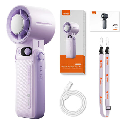 Portable Handheld Fan Strong Wind 199 Gear Wind Speed LED Digital Display Adjustable Outdoor 3-in-1 Handheld Fan 8000mAh F5PRO