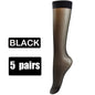 5pair=10pcs Women Ultra-thin Nylon Stockings Transparent Elasticity Ladies Knee Socks High Quality Long Socks for Girls Stocking