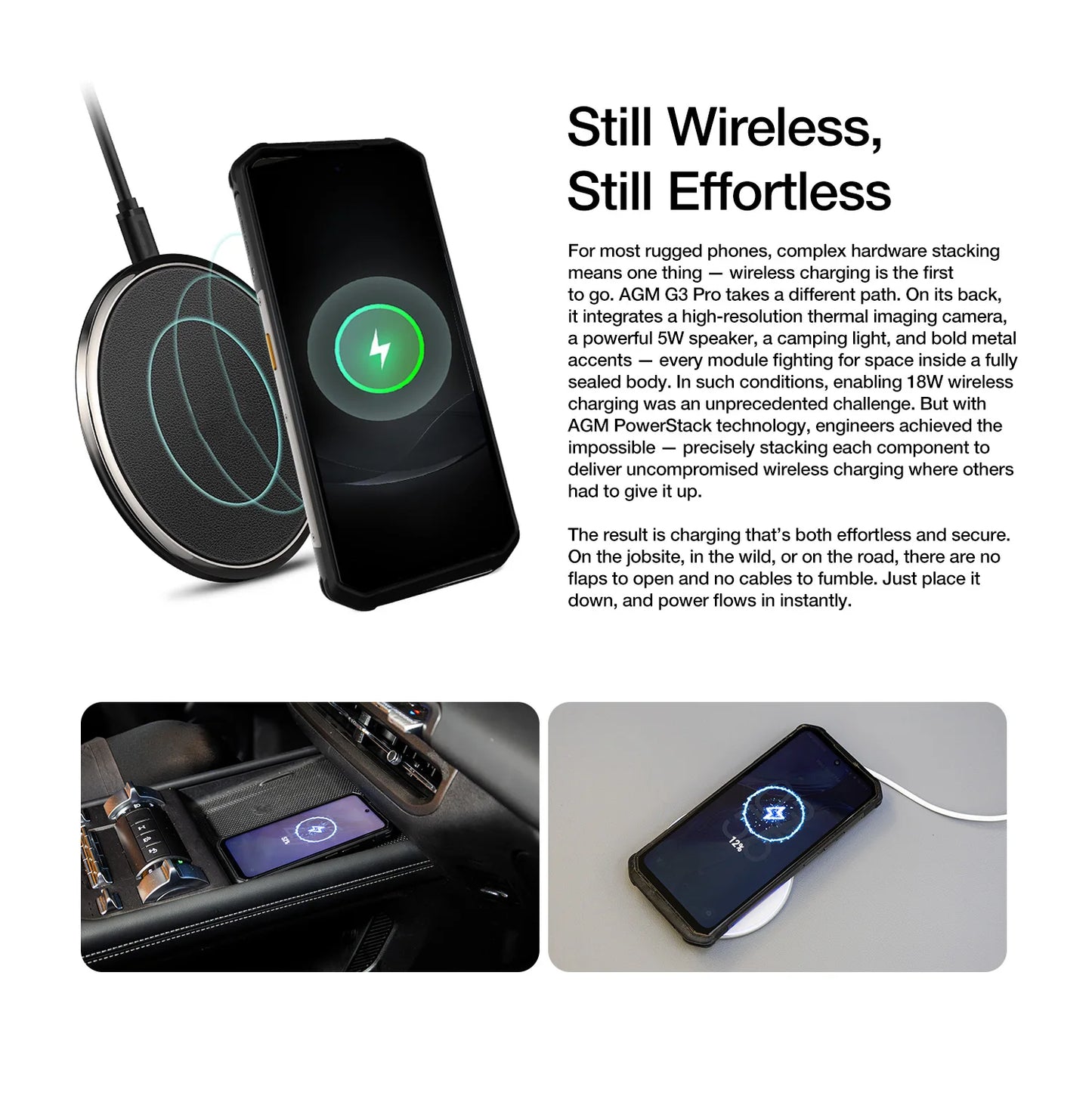 AGM G3 5G Rugged Phone 24GB(12+12) 512GB Wireless Charging 10000mAh Phone 6.72' 120Hz Dimensity 7300 Android15 Camping Light