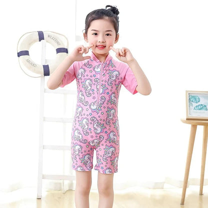 2-10T Summer Kids Boy Swimsuits Vacation Beach Pants Long sleeve Tops with Hat Toddler Sets Fashion Children Surfing Swim Suit