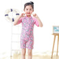 2-10T Summer Kids Boy Swimsuits Vacation Beach Pants Long sleeve Tops with Hat Toddler Sets Fashion Children Surfing Swim Suit