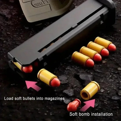 SIG17 Throwing Shell Soft Bullet Toy Gun with Blowback Outdoor Sports CS Game Pistol Launcher Model Birthday Gift