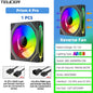 TEUCER Prism4 Pro ARGB Fan 120mm PC Case Fan Kit 4pin PWM CPU Cooling Fans 3pin 5v RGB 12cm Gaming Computer Fan
