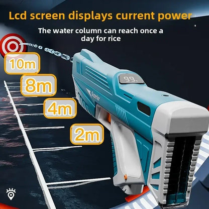 Electric Water Gun New Children Wholesale AutomaticWater Absorption Battery DisplayLarge Capacity Boys' Water PlayToyWaterGun