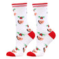 Christmas Mid-Calf Socks for Men Women Santa Claus Autumn Winter Gingerbread Man Cotton Elastic Gift Party Calf-Length Socks