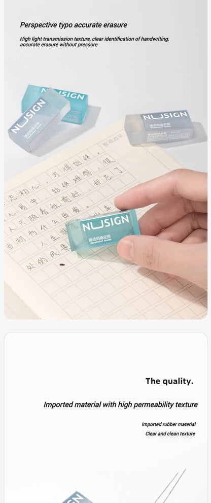 NUSIGN 2B Soft Rubber Pencil Eraser for Students Art Sketching Painting Exam Writing Correction School Stationery Supplies