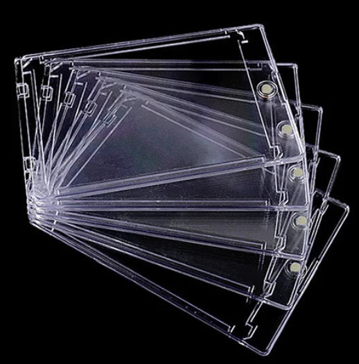1/5/10PCS Clear Card Holder Magnetic Attraction Type Gaming Sports Trading Card Display Case Kpop Idol Photo Protective Sleeves
