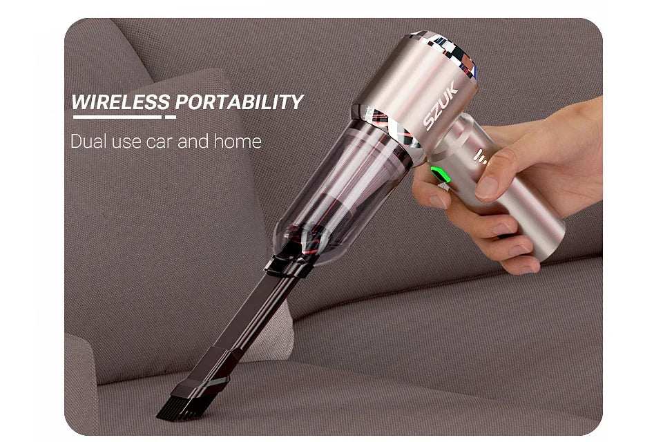 SZUK Mini Car Vacuum Cleaner 985000PA Powerful Portable Wireless Vacuum Cleaner Cleaning Machine Handheld Vacuum Cleaner for Car