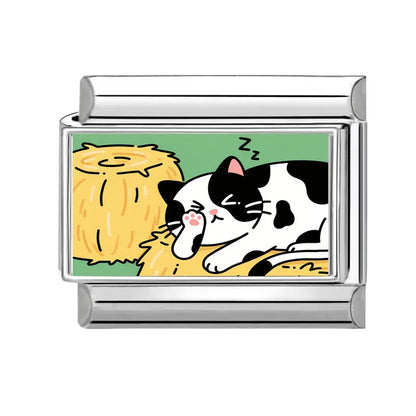 Y2K Cute Funny Sofa Cats Dogs Italian Charm Fit 9mm Stainless Steel Women DIY Bracelet Drop Shipping Fashion Jewelry Wholesale