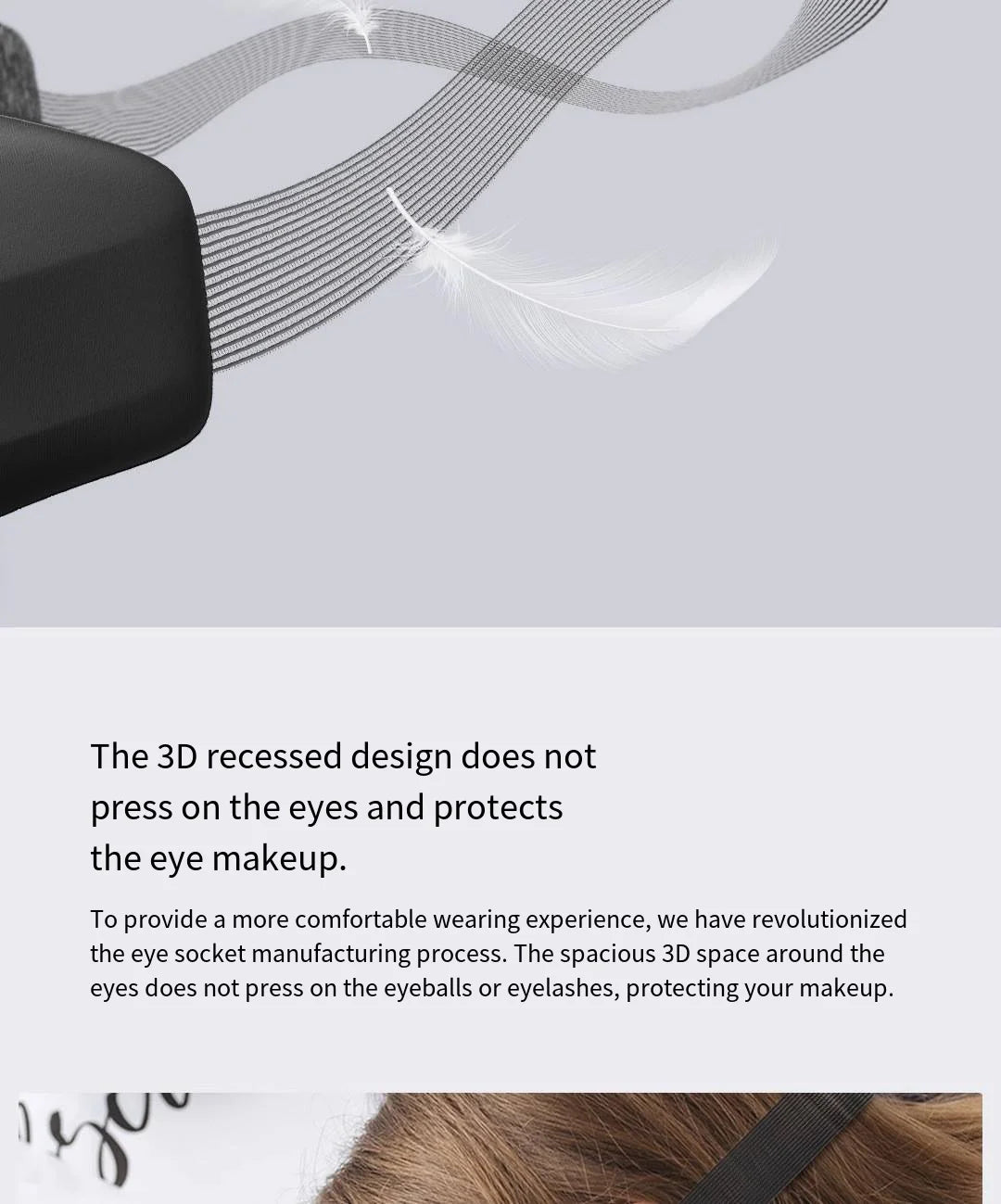 HOMEFISH Eye Mask Sleep 3D Stereoscopic Sleep Aid for Men Women Adult Portable For Sleeping Block Out Light Eye Mask Travel
