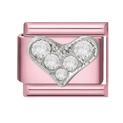 Pink Color Y2K Butterfly Star Bow Rabbit Heart Pendant Italian Charm Links Fit 9mm Stainless Steel Bracelet DIY Making Gifts