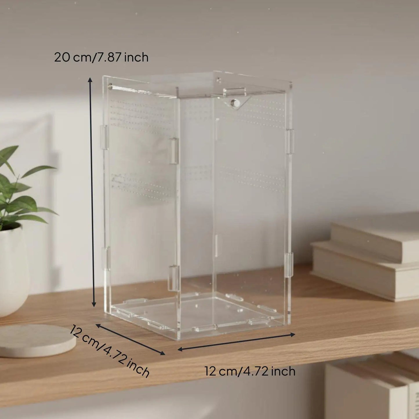 Transparent reptile enclosure, Tall, transparent, clear reptile habitat,