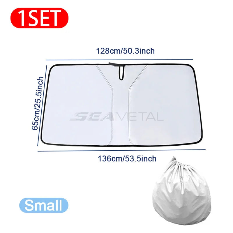 SEAMETAL Car Front Sunshades Foldable Windshield Sun Blocker Universal Fit for Car,Truck,SUV