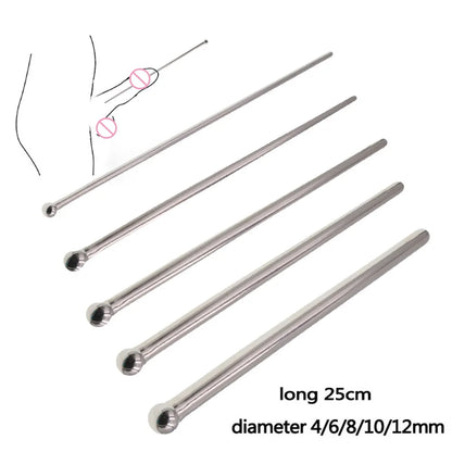 Long Penis Plug Sounding Rod Stainless Steel Rethral Dilator Masturbator Horse Eye Stick Stimulator Adult Sex Toys For Men