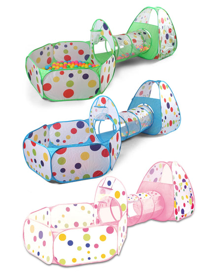 Children's Play Tent, Toy Ball Pool - Play Tunnel - Triangular Tent, Polka Dot Design, Outdoor Leisure Toy Playhouse, Portable Toy Castle Tent, Fun Pop-Up Toy Playpen, Ideal Holiday Gift for Kids, Christmas and Halloween Gift