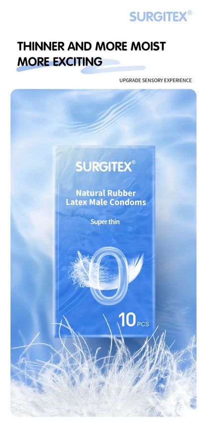 20-Pack Ultra-Popular Combo Pack Ultra-Thin Ultra-Lubricated Textured Male Condoms for Bareback Sensation
