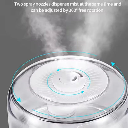 3000mL Smart Air Humidifier with Dual Mist Output: Essential Oil Aroma Diffuser for Home & Office, Equipped with Adjustable Fog