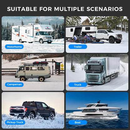 Sunster 8KW Diesel Air Heater All-in-One 12V/24V 110-240V Dual Power Portable with Handle Fast Heat No Cold Air 35dB Silent Parking Heater APP LCD for Camping RV