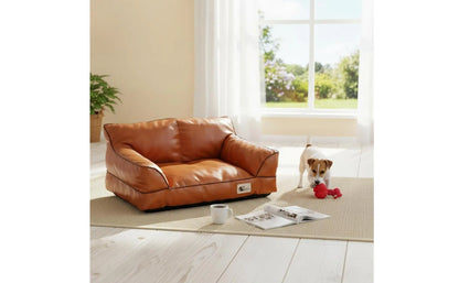 Leather Pet Sofa Bed Non-Stick Hair Cat Sofa for Felines