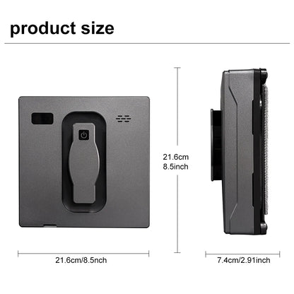 PuRuiKai Robot Window Cleaner,Dual Water Spray,With APP Control,High Vacuum Suction,Laser Sensor, Home Wall Glass Cleaning Robot