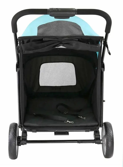 Portable Golden Retriever Large Dog Pet Stroller Cart Simple 4-wheel Foldable Large Capacity Stroller Outdoor Travel Pet Trolley