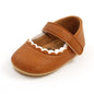 Meckior Baby Girl Shoes Leather Rubber Sole Anti-slip Toddler First Walkers Infant Crib Shoes Newborn Girl New Baby Shoes