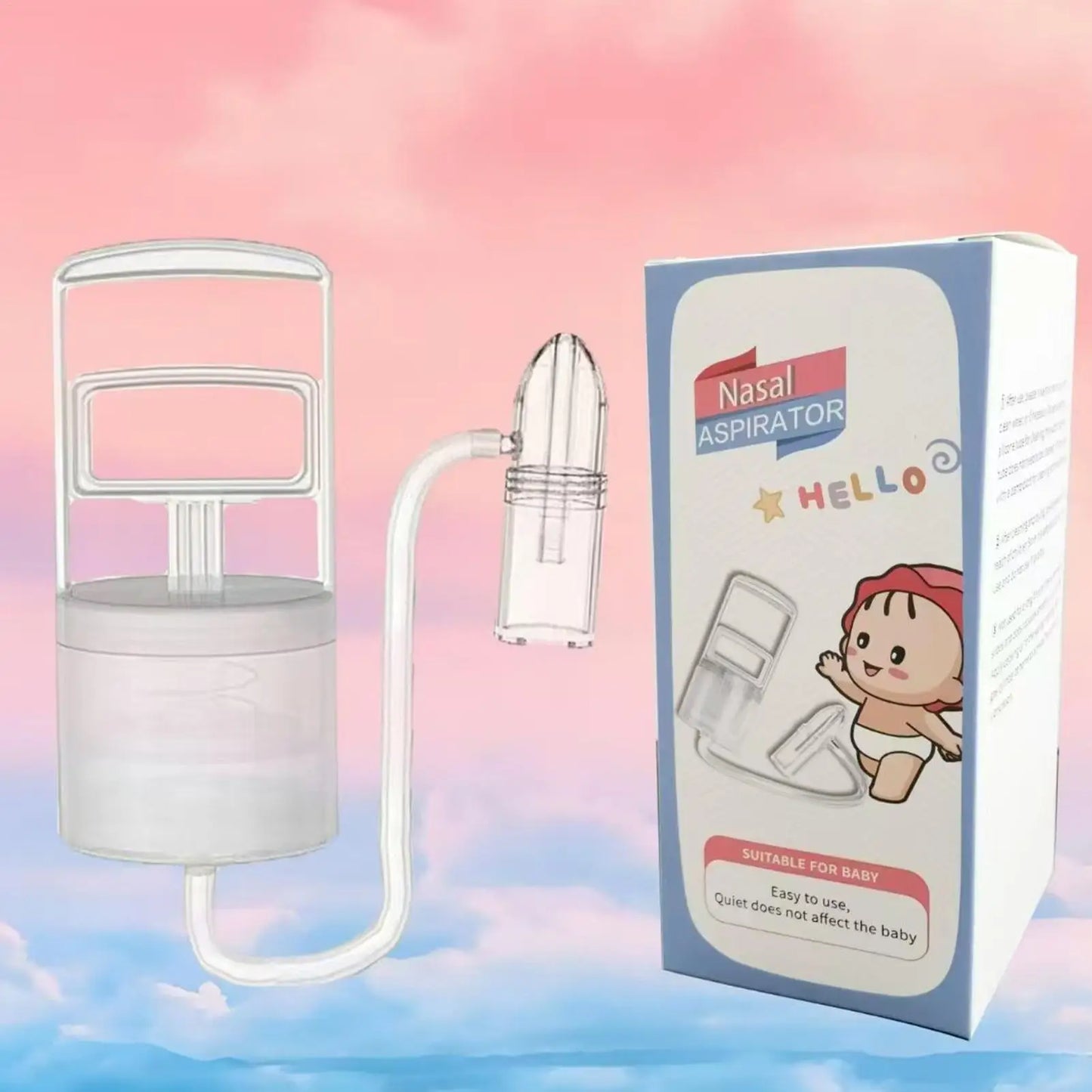 Nasal Aspirator for Baby Nose Cleaner Booger Sucker for Baby Hand Puller Clogged Passages and Boogers for Kids Toddler Children
