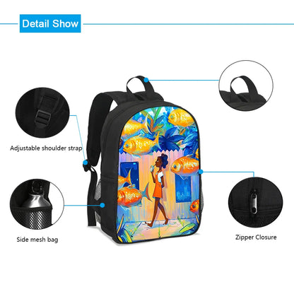 Cartoon Popular Shadow Milk Plush 3D Print 3pcs/Set pupil School Bags Laptop Daypack Backpack Inclined shoulder bag Pencil Case