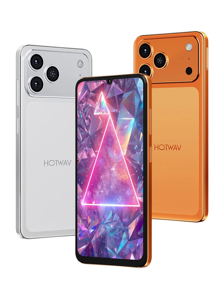 HOTWAV A17 Pro Max 6.75'' 120Hz Display Ultra-Thin Smartphone 4GB RAM 256GB ROM Android 15 Octa-core Mobile Phone 5160mAh 1080P Bluetooth 5.4 Cellphone with 3.5mm Headphone Jack
