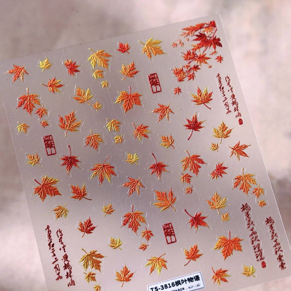 1pc Ocean Nail Art Stickers 5D Summer Starfish Seashell Nail Decals Decoration Y2K Embossed Nail Art Supplies Manicure Slider