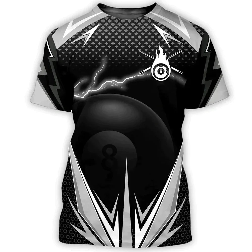 Love Billiards Snooker Fitness T Shirt 3D Print Gym Clothing Men Shirts Fashion Streetwear T-shirt Funny Unisex Short Sleeve Top