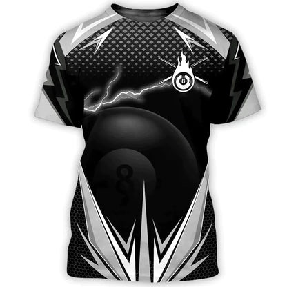 Love Billiards Snooker Fitness T Shirt 3D Print Gym Clothing Men Shirts Fashion Streetwear T-shirt Funny Unisex Short Sleeve Top