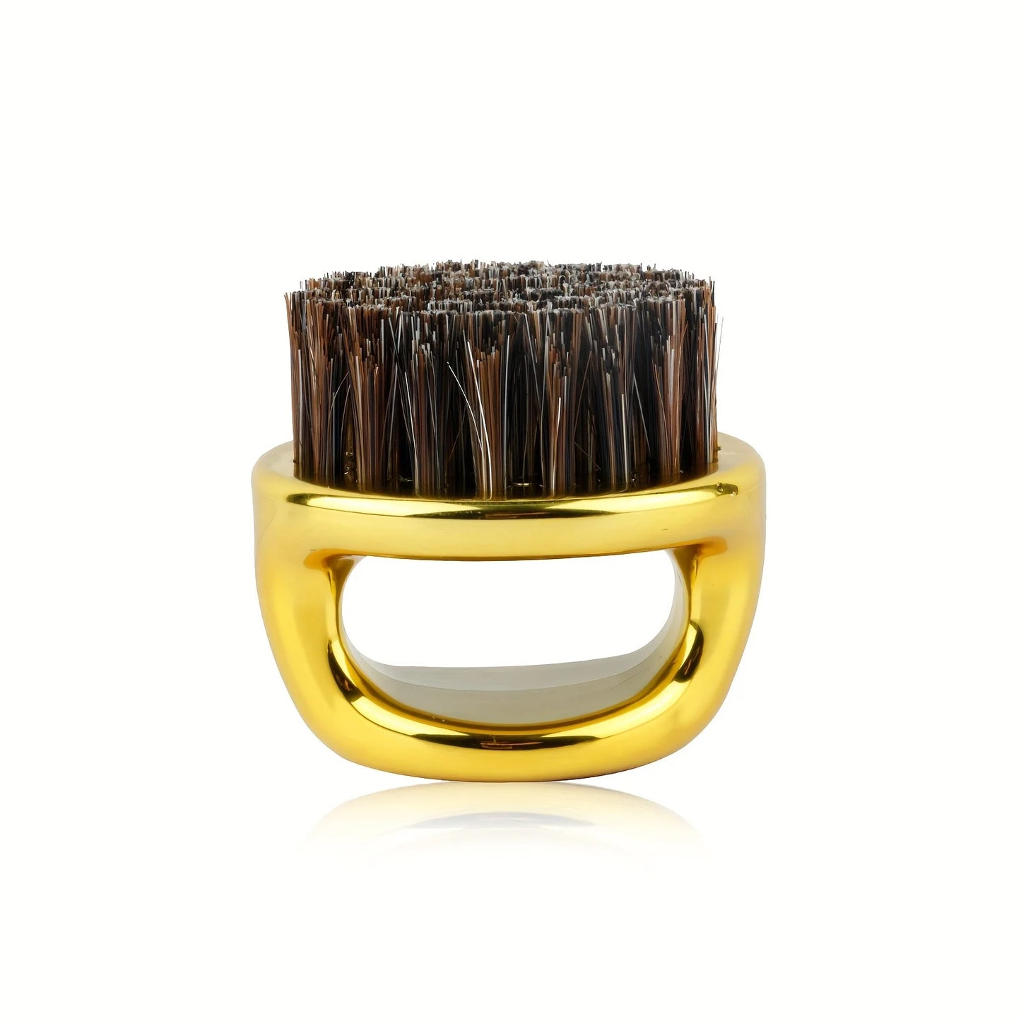 Pro Hairdresser Dust Brush Anti Static Boar Bristle Ring Beard Comb Salon Hair Sweep Brushes Shaving Facial Men's Mustache Brush