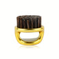 Pro Hairdresser Dust Brush Anti Static Boar Bristle Ring Beard Comb Salon Hair Sweep Brushes Shaving Facial Men's Mustache Brush