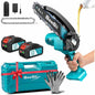 SEESII 6'' Cordless Mini Chainsaw 15.2cm Electric Saw Rechargeable Woodworking Garden Pruning Saw for Makita 18V Battery Pin