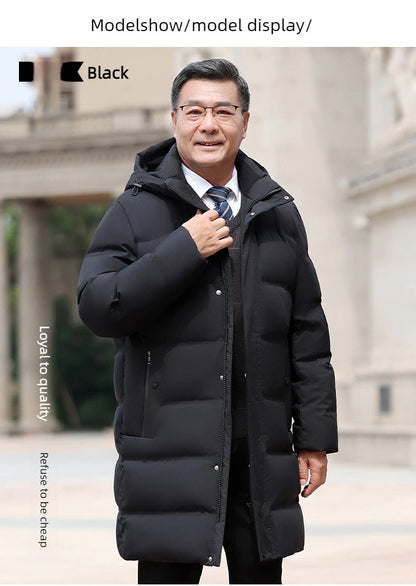 Canada Fashion Winter Jacket for Man Down Coat Parka Men's White Goose Down Jacket -30℃ Hooded Warm Thick Long Padding HXY305