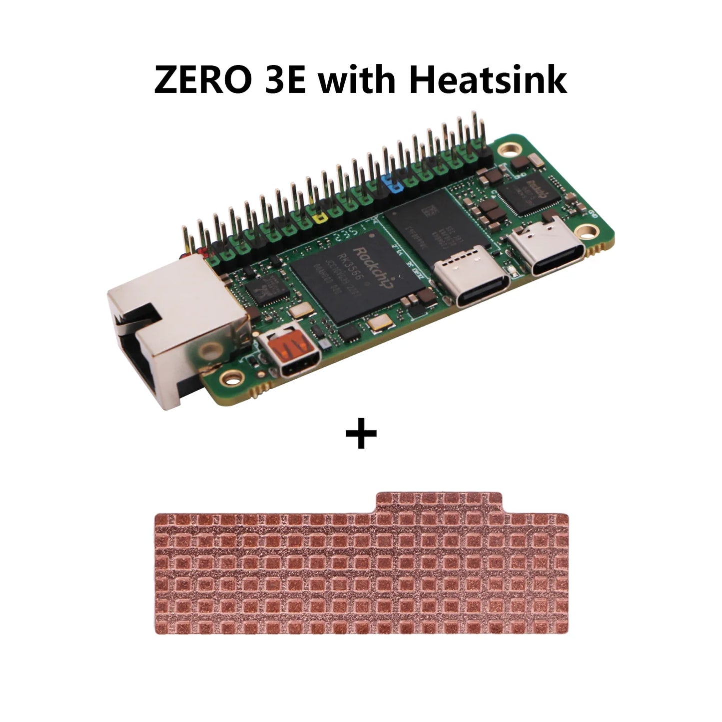 Radxa ZERO 3E Development Board RK3566 4-core CPU , GPU, NPU, HDMI with 1080P Output,  Gigabit Ethernet Kit Optional
