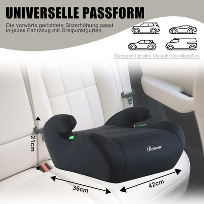Child Car Safety Booster Seat, Compliant with I-Size Un Ece R129/03 Standard, Three-Point Safety Harness, Portable Child Safety Seat, Suitable for Ages 6-10 (Height 125- 150cm cm)