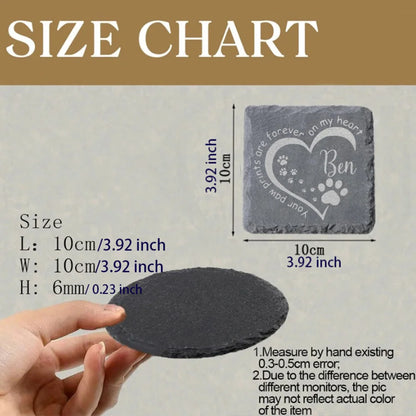Personalized Dog Memorial Garden Stone Pet Loss Gifts Pet Keepsake Dog Sympathy Gift Pawprint Memorial Stone