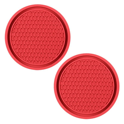 2Pcs Car Bling Rhinestone Cup Holder Drink Pad Interior Decoration Anti-slip Mat Round Durable Coaster Heat Resi Car Accessories