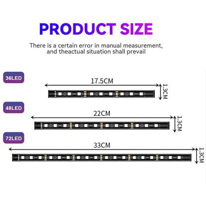 Neon 36 48 72 LED Car Interior Ambient Foot Light Kit Backlight Remote App Music Control Auto RGB Atmosphere Decorative Lamp