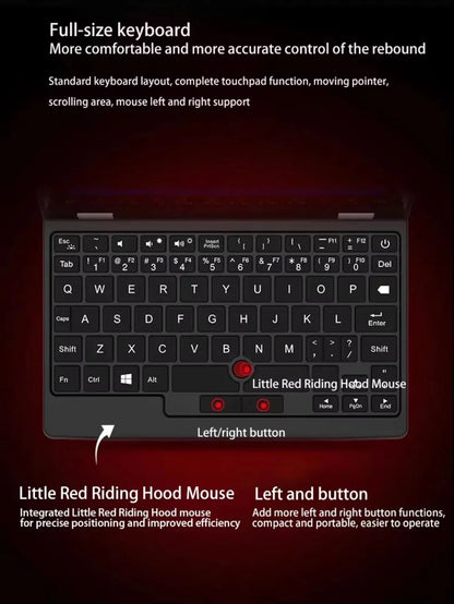 7 inch Pocket Laptop N95 Notebook Touch Screen Portable Netbook Win 11 Pro 8GB 16GB+1TB Mini PC Micro Computer Bluetooth 4.2