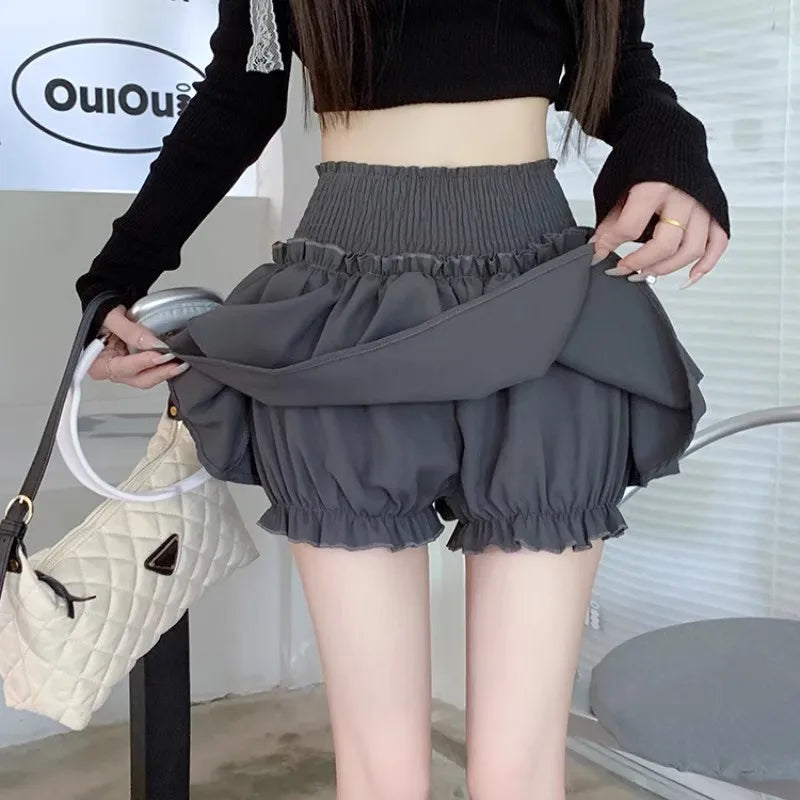 Women‘s High Waist Ballet Cake Skirt 2026 Spring Summer Slimming Short A Line Fluffy Mini Pants Style
