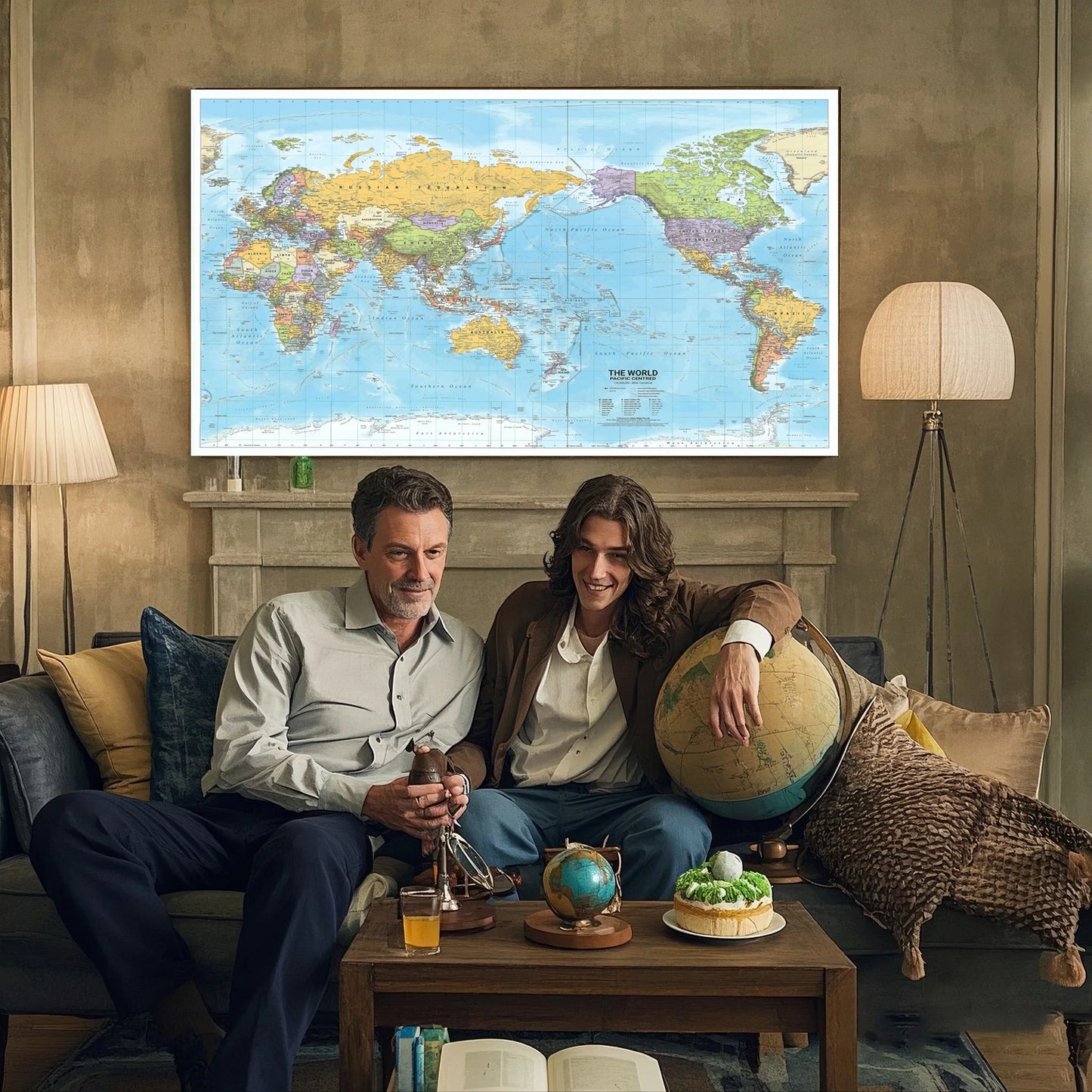 World Map in English Poster Prints Painting Education Painting School Supplies Classroom Home Decor,Travel Supplies