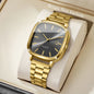 Fashion Square Men Business Watches Analog Calendar Quartz Watch for Mens Clock Reloj Hombre（Without Box）
