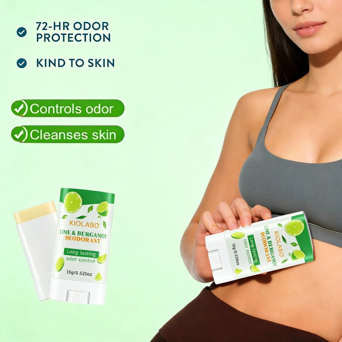 72H Aluminum Free Deodorant Cream for Women & Men, 72H Odor Protection, Non-Irritating, Smooth & Lightweight